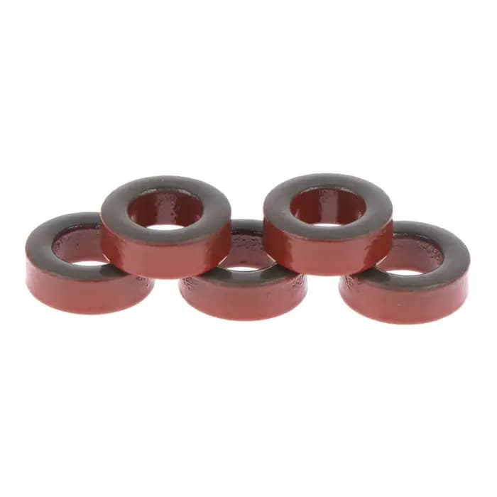 Nouveau lot de 5 noyaux magnétiques toroïdaux en ferrite de fer carbonyl T50-2, 13*7.5*5 mm, 4.9nH/N2, anneau magnétique rouge