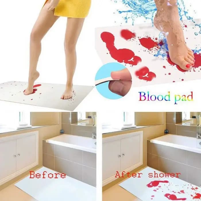 Polymères de bain pour la décoration, feuille de proxy de document, devient rouge, cadeau de nouveauté pour la douche, Halloween, escales