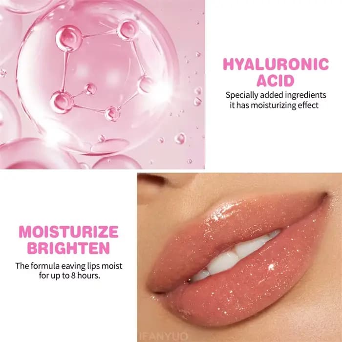 Rouge à lèvres miroir brillant à l'eau