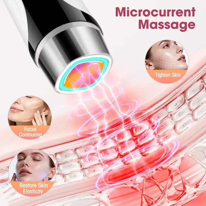 Appareil de beauté pour le visage, machine de lifting du visage EMS, vibration, luminothérapie LED, masseur facial pour les yeux, éliminateur de double menton, outil de soin de la peau