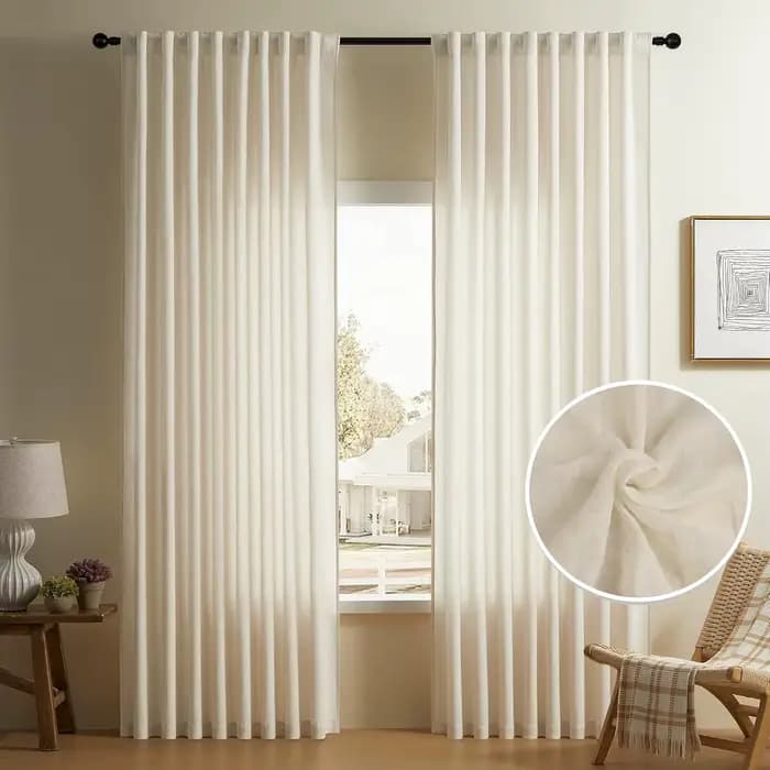 Rideaux en lin 160/216/240CM de longueur, pour salon, chambre à coucher, tige de poche, filtrage de la lumière, Semi-fenêtre, style Boho, ferme
