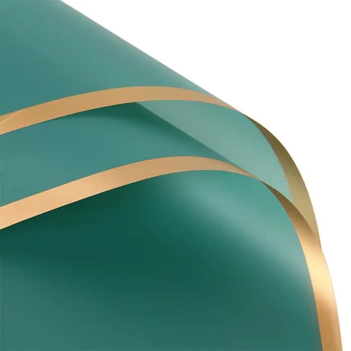 10 feuilles de papier d'emballage de fleurs avec bords dorés, emballage de Bouquet imperméable, idéal pour les mariages, les anniversaires, cadeaux de bricolage
