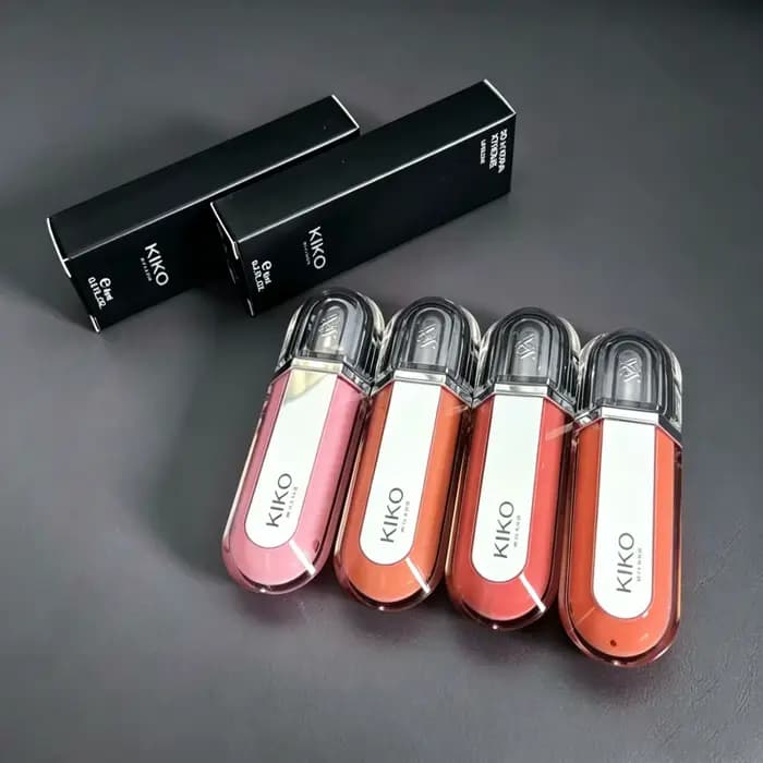 Kiko 3D Ginger Plumping Liquid Lip Glaze Transparent Lipgloss Mirror Lipstick Nourishing Full Lips Not Fading Natural Cosmetics