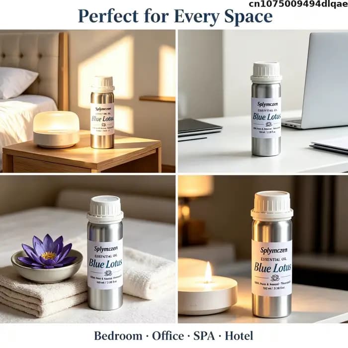 Huile parfumée naturelle Blue Lotus pour diffuseurs à bâtonnets, diffuseur d'arômes, parfum d'ambiance pour hôtels et maisons