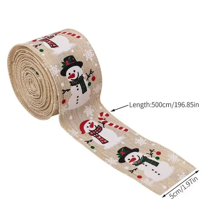 Ruban bonhomme neige Festival E8BD, décorations vacances en tissu Durable pour maison, le bureau, les vitrines