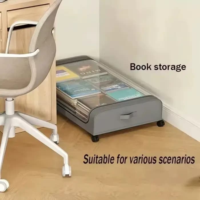 Boîte de rangement sous le lit avec roulettes, organisateur multifonctionnel sous le lit pour vêtements, couettes, chaussures, rangement de chambre à coucher