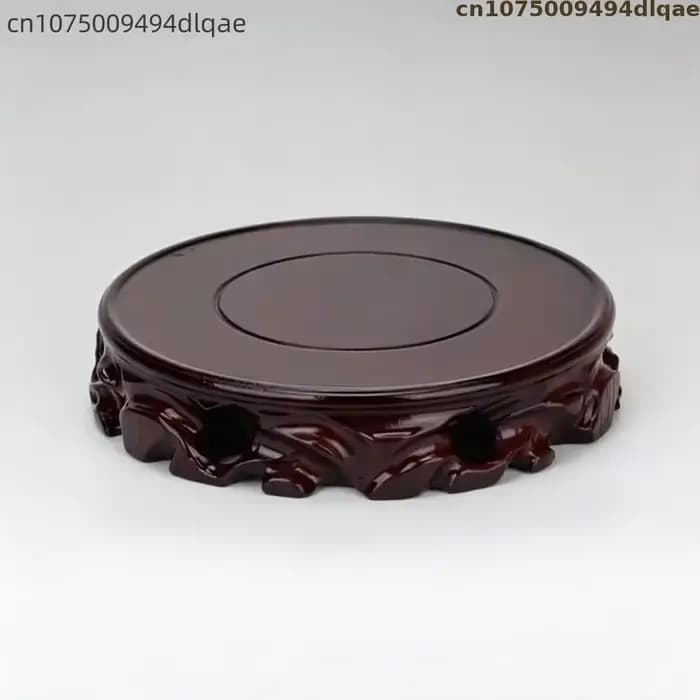 Support de présentation rond en bois simple pour vase, théière, statue de Bouddha, pierre, bonsaï, pot de fleurs, support décoratif de bureau