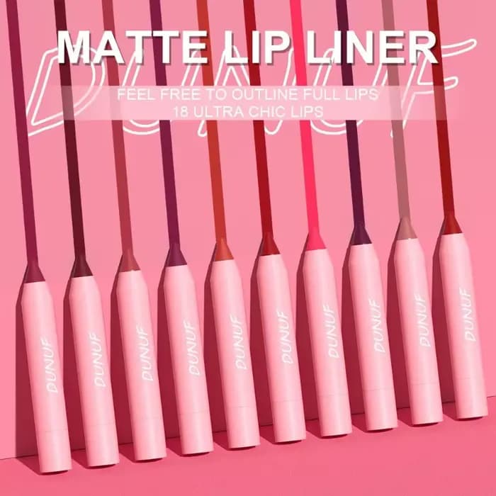 Stylo à lèvres mat 18 couleurs