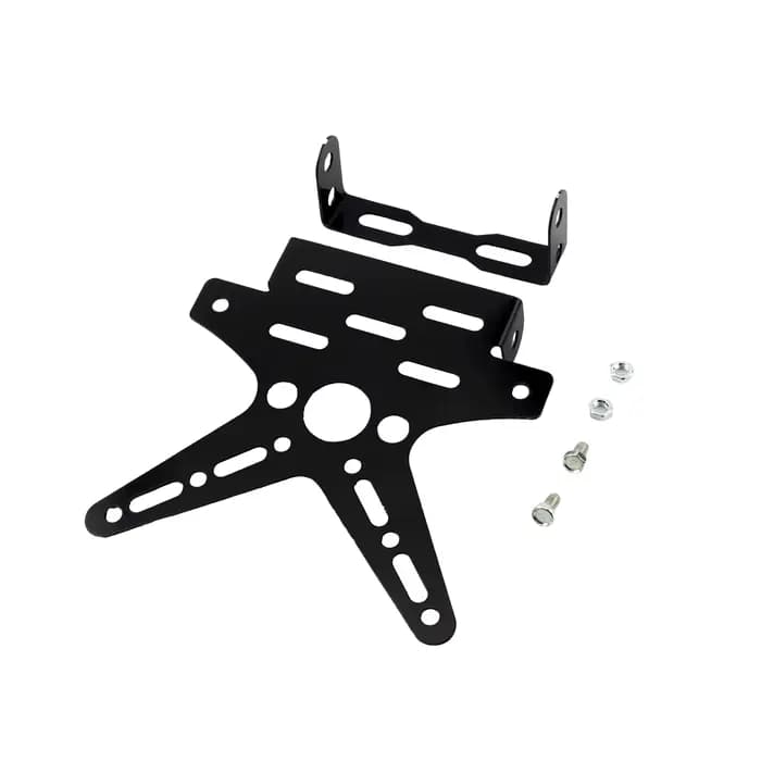 Cadre de plaque de planificateur arrière de moto, scooter Hurbike, support de plaque d'immatriculation, alliage d'aluminium, plaque d'immatriculation couvertes