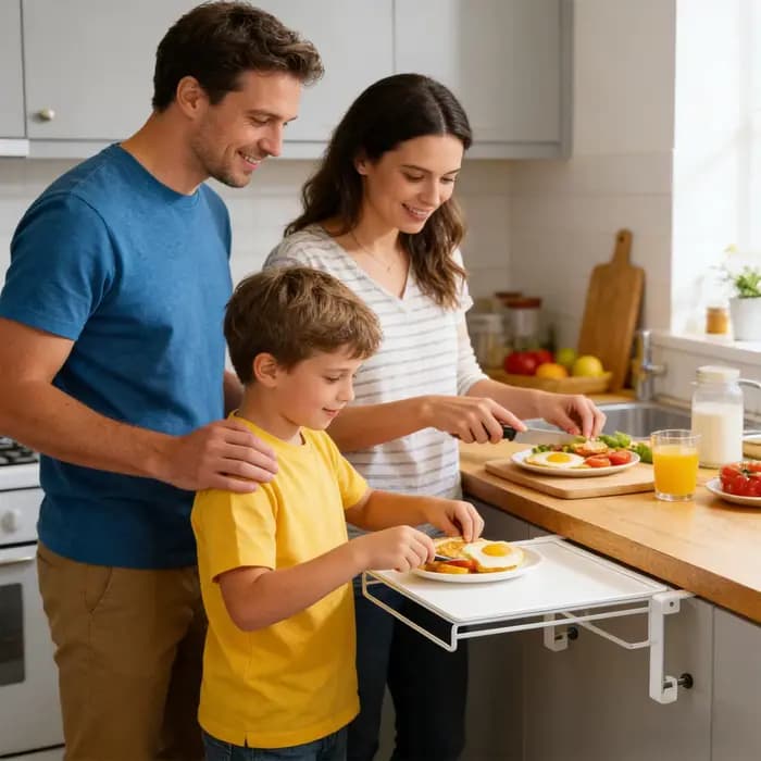 Meuble pliable mural, bureau, table de buanderie, étagère de cuisine gain de place avec porte-serviettes, extension de comptoir, rangement