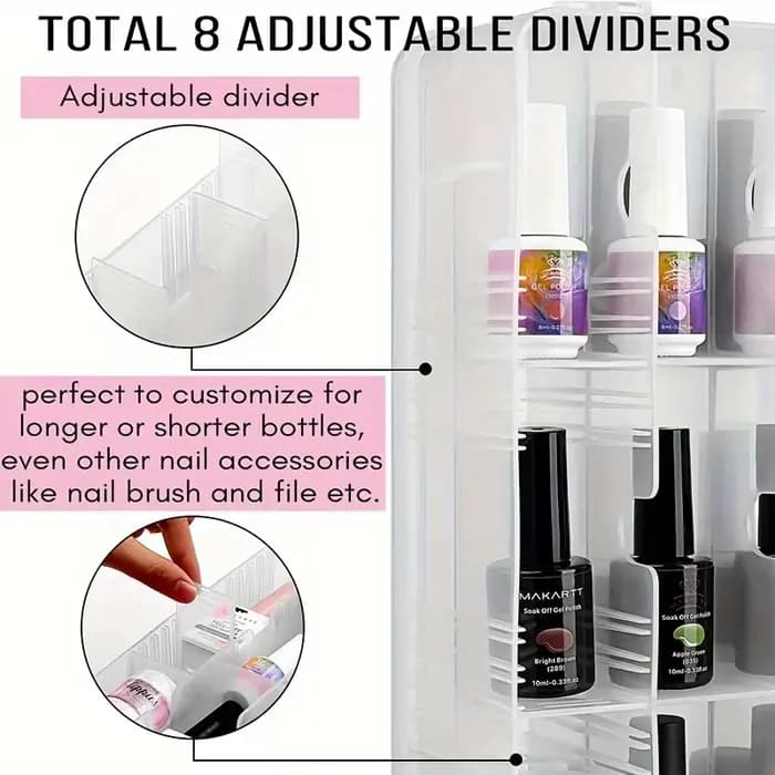 48 boîtes de rangement pour rouge à lèvres et vernis à ongles