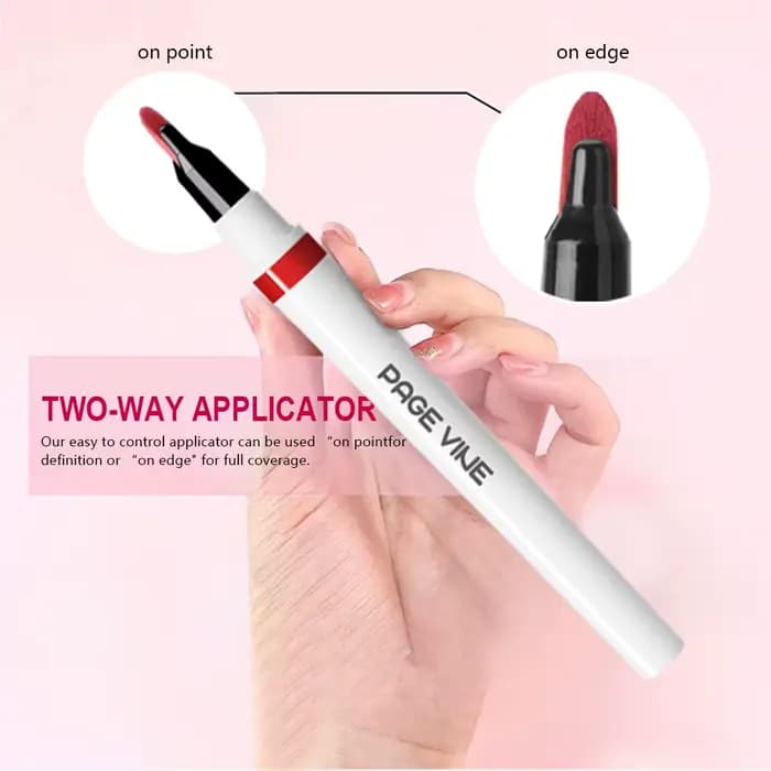 Crayon à lèvres long, gloss à lèvres doux 2-en-1
