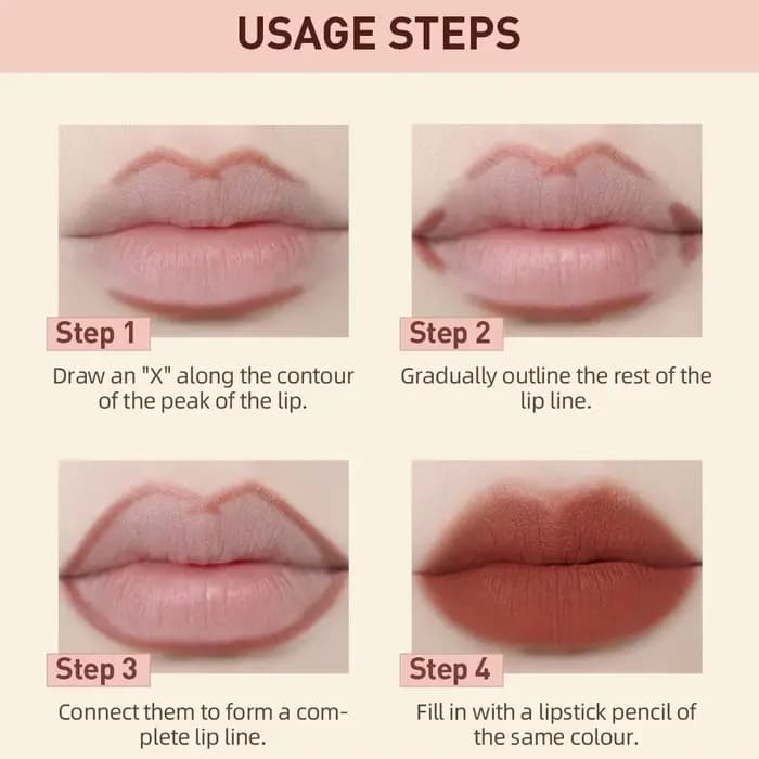 QIBEST mat nu rouge à lèvres stylo longue durée Lipliner crayon