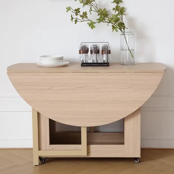 Table à manger ronde multifonctionnelle avec chaises, table à manger pliante, meubles à la mode