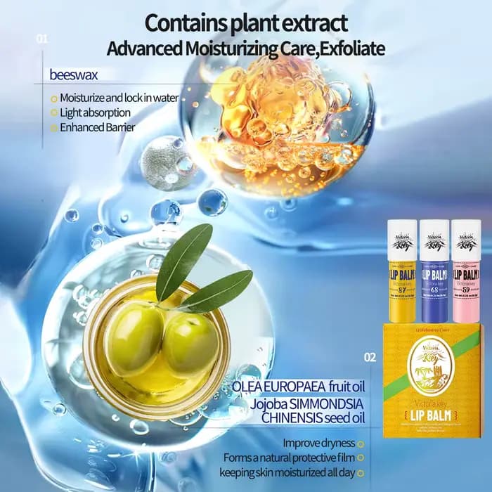 Baume à lèvres hydratant aux extraits de plantes – Nourrir et exfolier