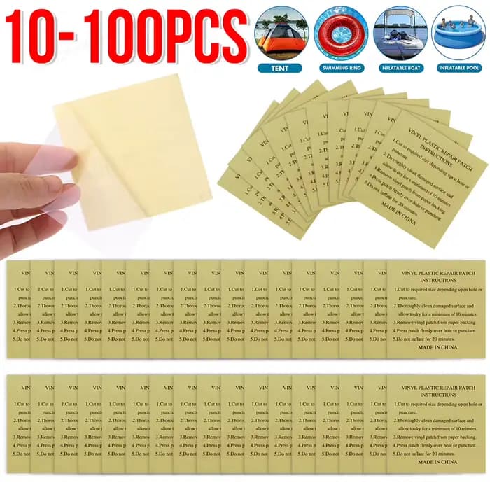 Kit de réparation de revêtement de piscine, Kit de réparation sous-marine, patch robuste et étanche pour matelas pneumatique, patch de réparation auto-adhésif gonflable, 10/20 pièces