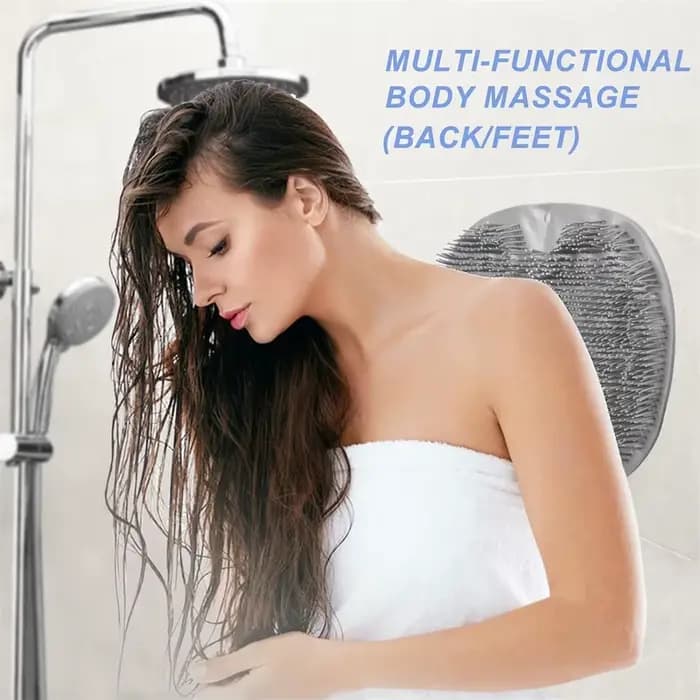 Tapis de douche pour épurateur de pieds, lave-dos, tapis de bain exfoliant, ventouses murales antidérapantes pour utilisation dans les hommes et les femmes plus propres