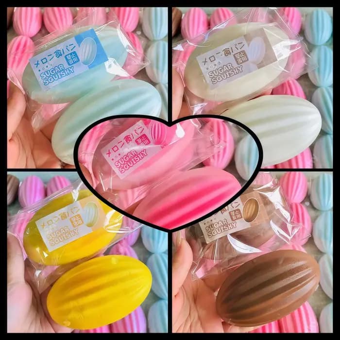 Jouet anti-stress Kawaii en forme de melon, en PU souple, à remontée lente, type Mochi, pour la décompression, décoration de bureau, cadeau mignon