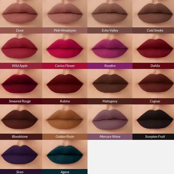 Kaleidos Goth Lipstick Matte Soft Moist Nude Lip Mud Cream Black Red High Pigment Smoky Non-stick Cup Lasting Lip Makeup