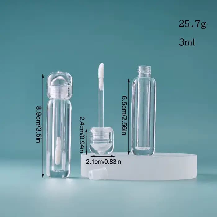 Tube de brillant à lèvres vide Transparent