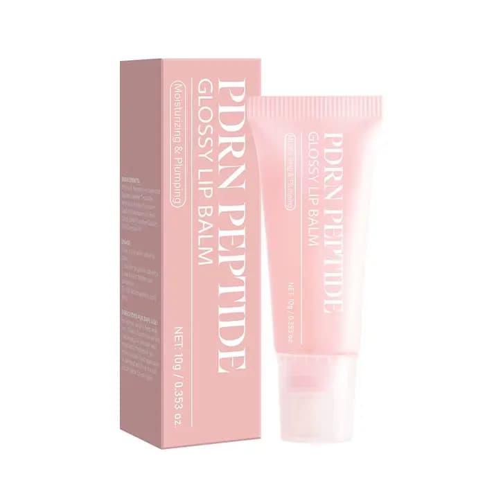 Baume à lèvres brillant PDRN Peptide Jelly Gloss, gloss hydratant aux peptides roses, acide hyaluron