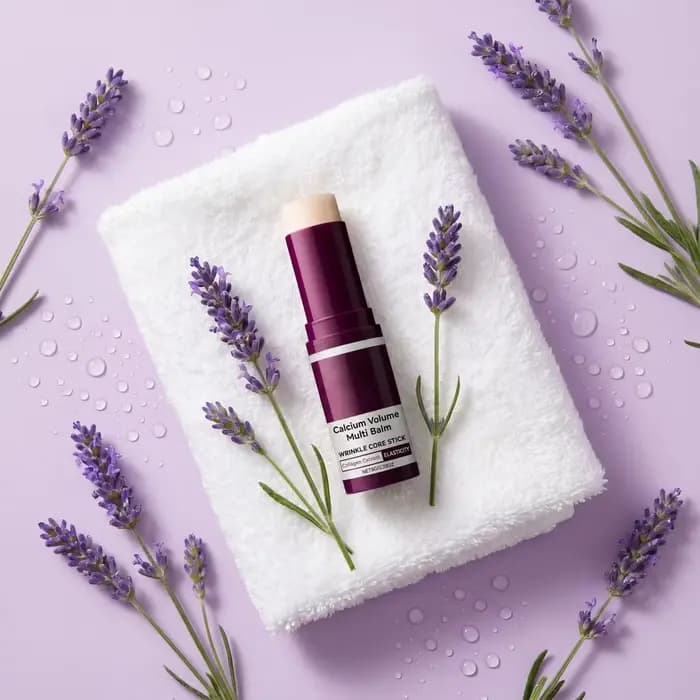 Baume multi-usages hydratant et nourrissant au collagène et au calcium pour les lèvres, les yeux, le visage et le cou – Soin quotidien portable en stick