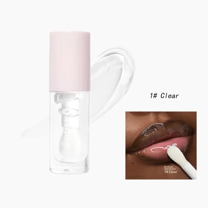 Gelée noir huile à lèvres brillant à l'eau miroir glaçure