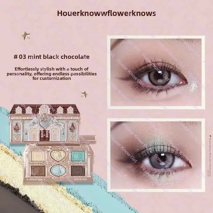 Flowerkaren fraise Cupidon Collection Palette de teint du visage Blush fard à paupières surligneur fleur savoir