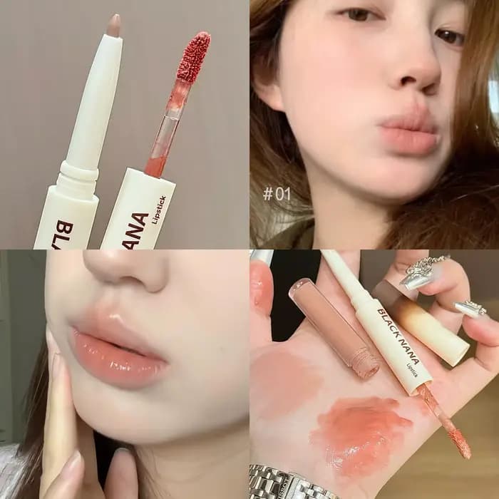 Crayon à lèvres mat nu, miroir de maquillage pour Contour des lèvres, teinte légère à l'eau, brillan