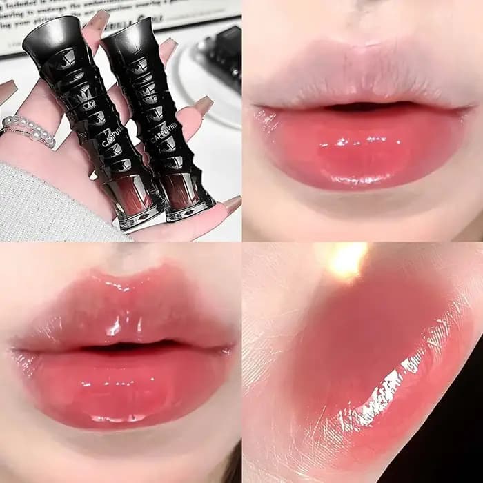 Teinte à lèvres brillante Crystal Punk rouge-brun