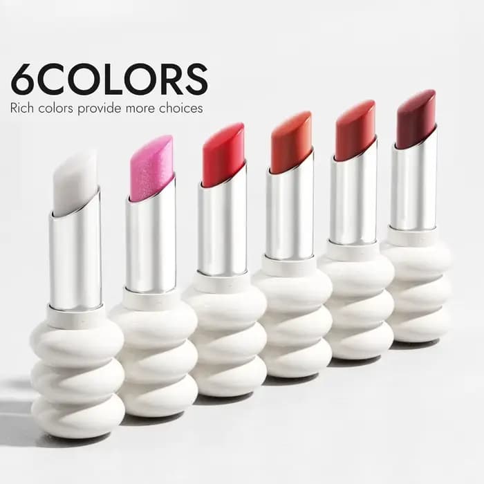 Rouge à lèvres léger et nourrissant, 6 couleurs fines, couleurs longue durée, facile à appliquer, hydratant pour les lèvres