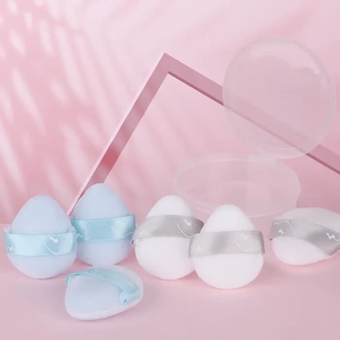 6 mini combinaisons de houppettes bicolores avec boîtes
