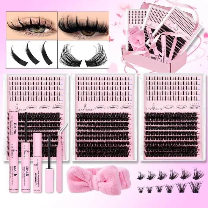 Kit de grappes de cils avec pointes