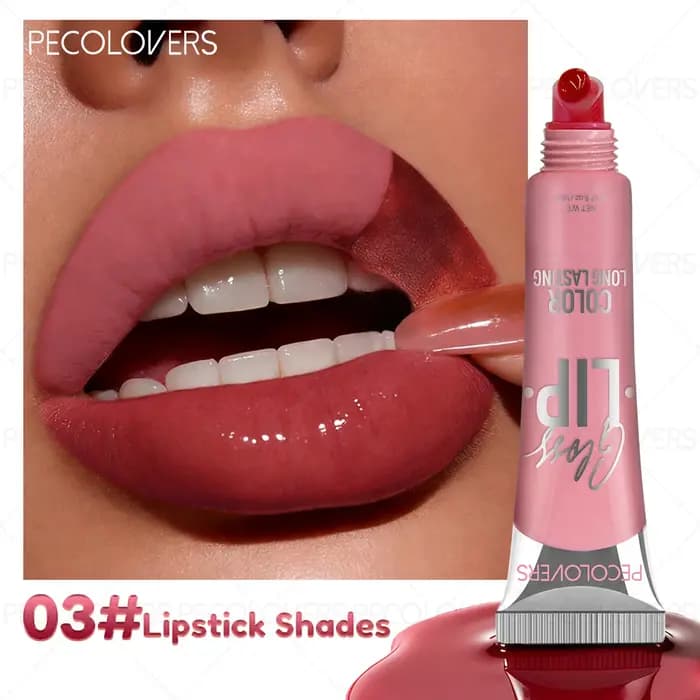 1PC Gloss à lèvres semi-permanent durable
