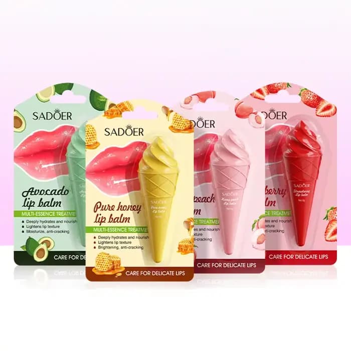 SADOER avocat hydratant baume à lèvres miel fraise Anti Chap rouge