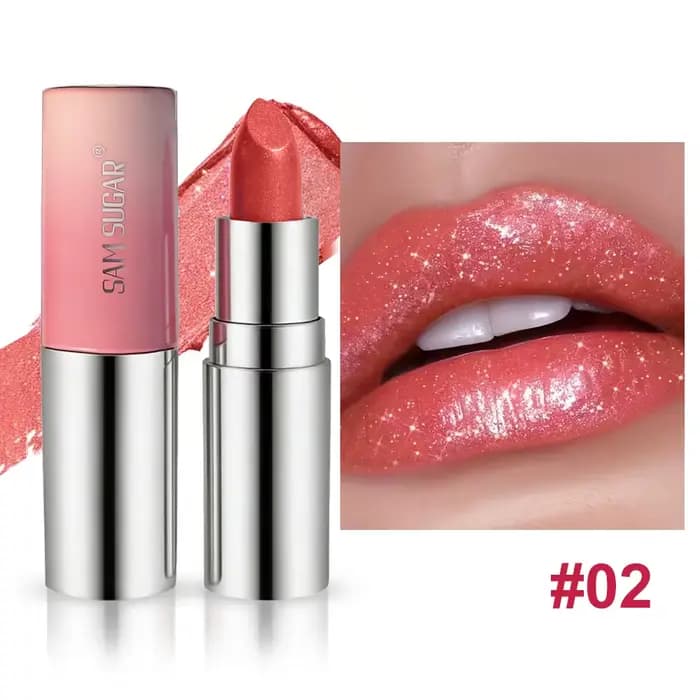 Rouge à lèvres brillant métallique | Finition Métallique 3D Luxe, Formule Lissante Nourrissante, B