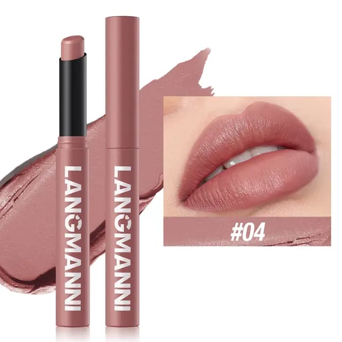 LANGMANNI 12 couleurs mat rouge à lèvres doux Texture soyeuse séchage rapide imperméable longue durée ne se décolore