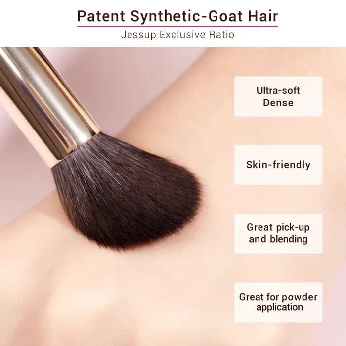 Jessup pinceaux de maquillage ensemble professionnel naturel-synthétique cheveux pinceau de maquilla