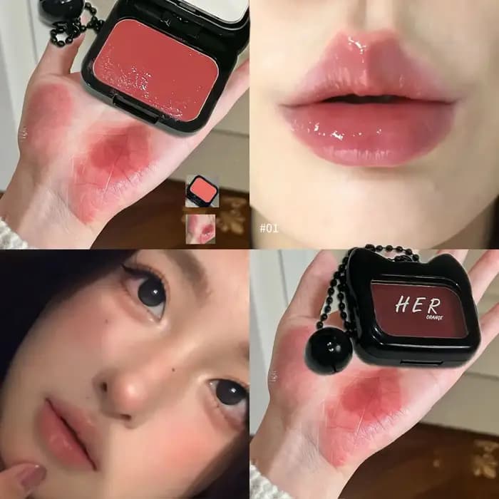Crème de blush effet brillant naturellement rosé