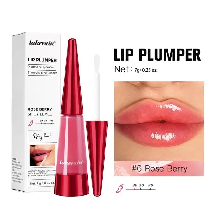 Lakerain Lip Plumper, gloss à lèvres hydratant transparent