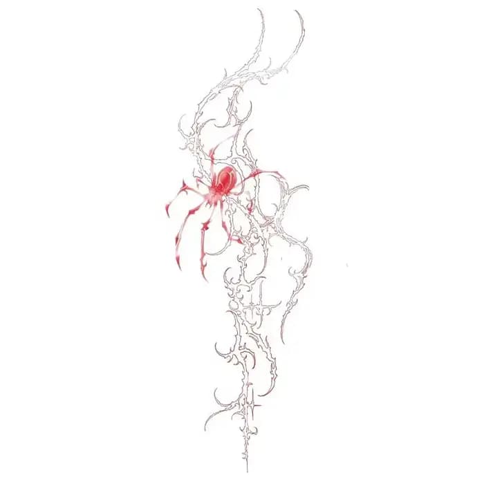 Tatouage temporaire araignée rouge Sexy pour femmes homme bras Art épine faux