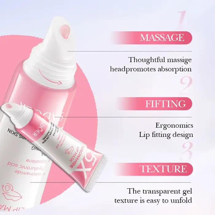 Masque pour les lèvres repulpant en Niacinamide 5X – Hydratation intense et anti-séchage