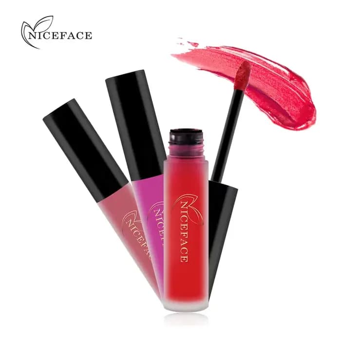 NICEFACE 34 couleurs brillant à lèvres imperméable nu mat liquide rouge