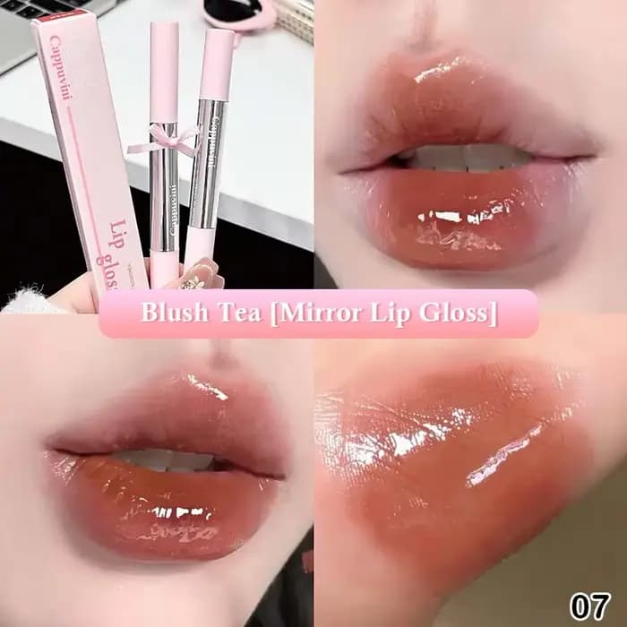 Cappuvini Fluffy Velvet Soft Lip Glaze Rouge à lèvres liquide Crème Nude Mat Miroir Brillant à lèvre