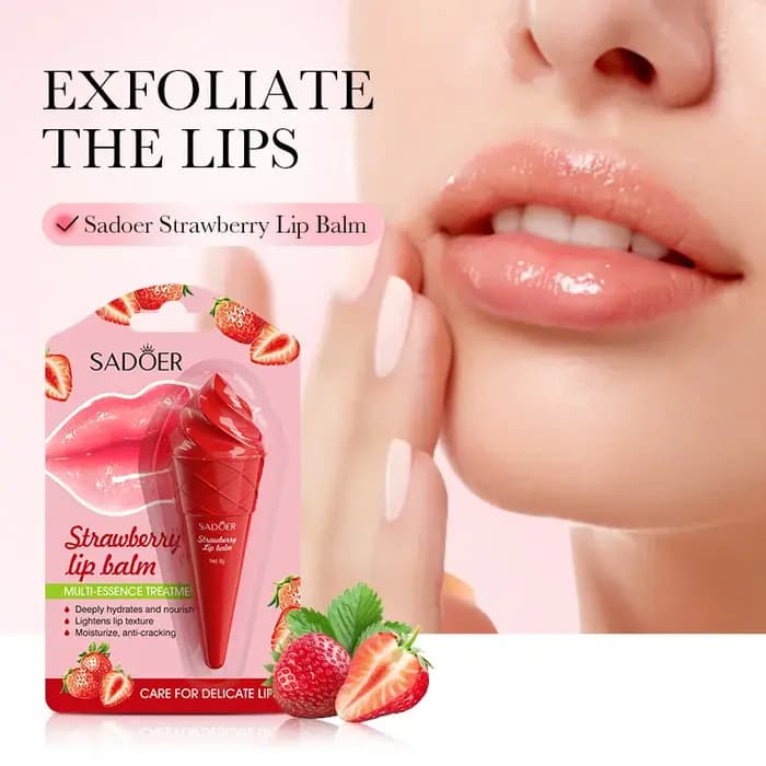 SADOER avocat hydratant baume à lèvres miel fraise Anti Chap rouge