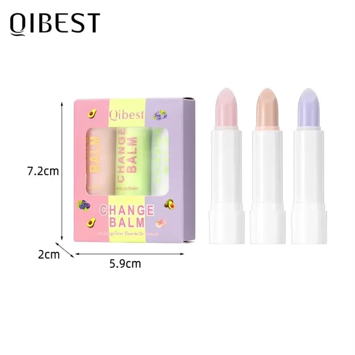 QIBEST – Ensemble de rouges à lèvres qui changent de couleur