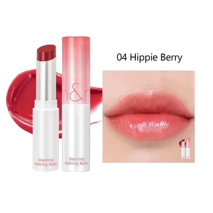 rom&nd GLASTING MELTING BALM (01-09), fini brillant non collant, gloss à lèvres, maquillage de luxe,