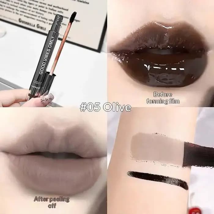 Cappuvini Teinte à Lèvres Peel-Off Marron Mocha Maquillage Rouge