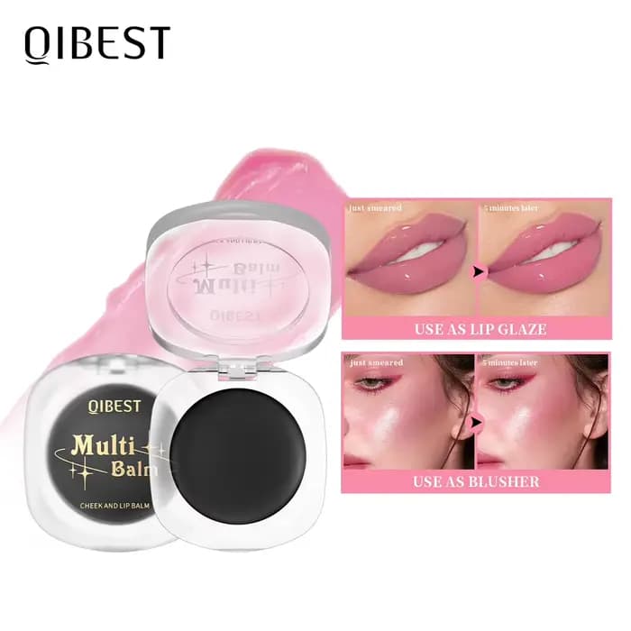 QIBEST noir Blush baume rouge à lèvres hydratant changement de couleur Ph Rouge fard à joues crème n