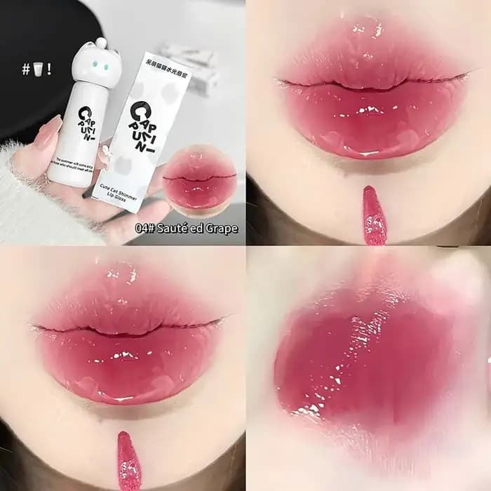 Brillant à lèvres chat mignon – Vernis à lèvres hydratant